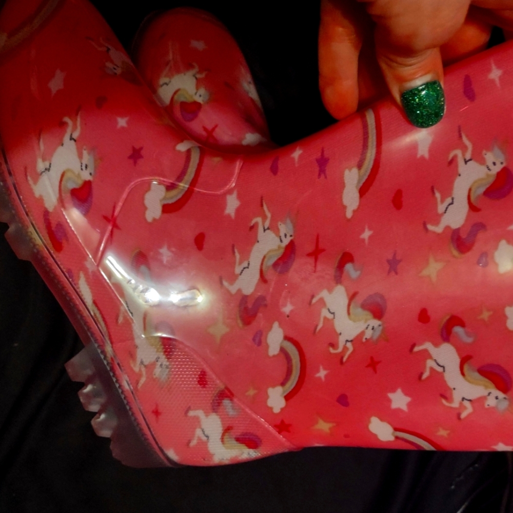 Rain boots unicorn rainbow